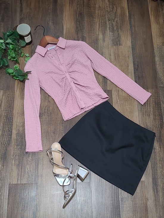 stradivarius Tops - Pink Stretchy Gathered Blouse